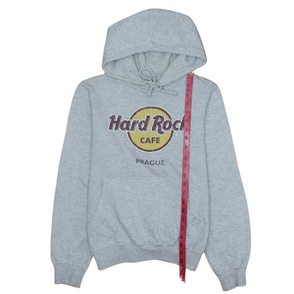 Hard Rock Cafe Women’s Grey Pullover Hoodie Small Prague Logo Cotton Blend