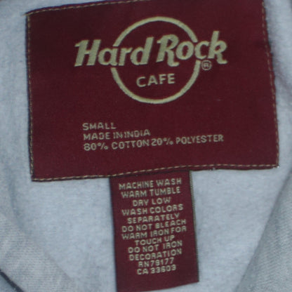 Hard Rock Cafe Women’s Grey Pullover Hoodie Small Prague Logo Cotton Blend