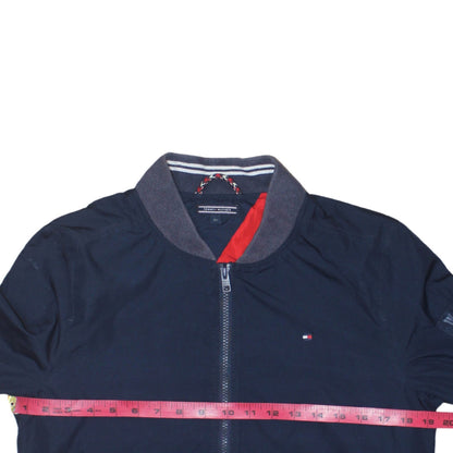 Tommy Hilfiger Boys Blue Bomber Jacket Size 164 Full Zip Lined Casual