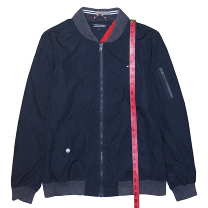 Tommy Hilfiger Boys Blue Bomber Jacket Size 164 Full Zip Lined Casual
