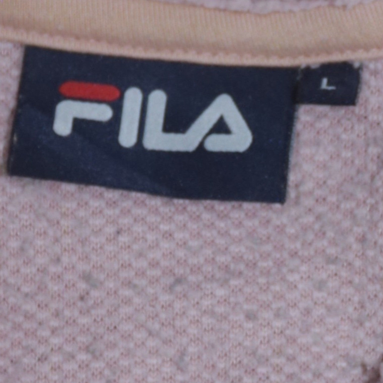 FILA Women Beige Fleece Full Zip Jacket L Sports Casual