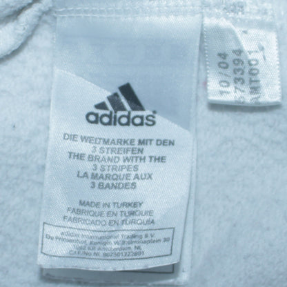Adidas Boys White Crew Neck Pullover Sweatshirt Size 164 Regular Fit