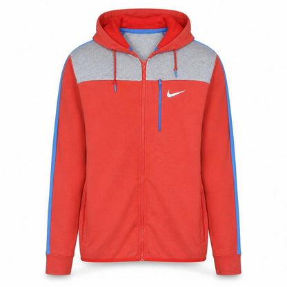 Nike Men's Red Full Zip Hoodie M Sports Fleece