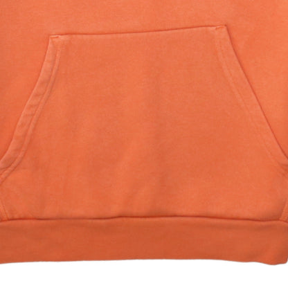 Adidas Womens Orange Hooded Pullover Sweatshirt Size 8 Cotton Logo
