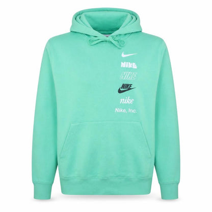 Nike Women's Green Pullover Hoodie Small Graphic Print Cotton Blend