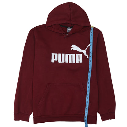 Puma Men's Red 2XL Pullover Hoodie Fleece Graphic Sweatshirt