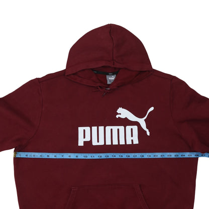Puma Men's Red 2XL Pullover Hoodie Fleece Graphic Sweatshirt