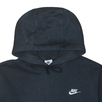 Nike Men's Black Pullover Hoodie M Embroidered Logo Fleece