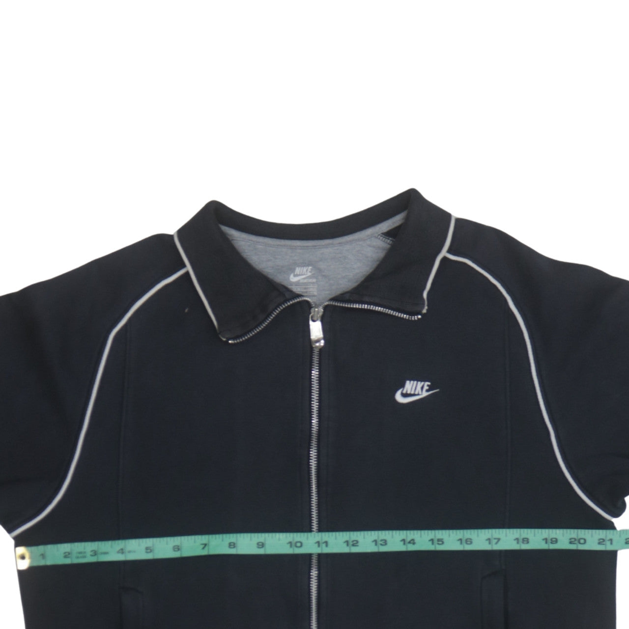 Nike Men's Black Full Zip Collared Sports Sweatshirt Size M