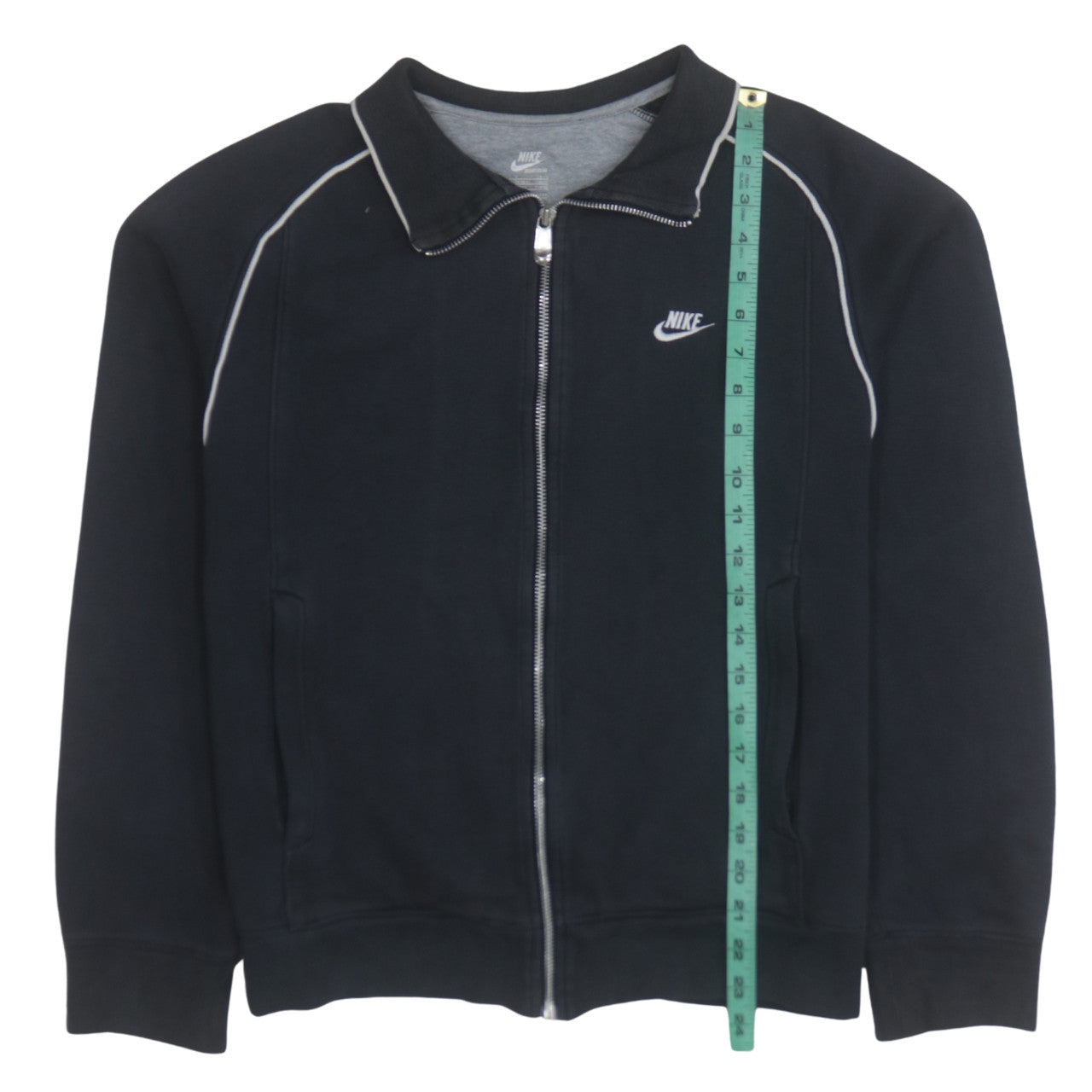 Nike Men's Black Full Zip Collared Sports Sweatshirt Size M
