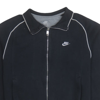 Nike Men's Black Full Zip Collared Sports Sweatshirt Size M