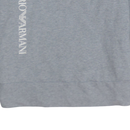 Emporio Armani Men’s Grey Logo Pullover Sweatshirt Size M