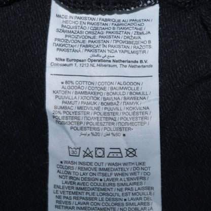 Nike Womens Black Medium Pullover Sweatshirt Cotton Blend Logo Print