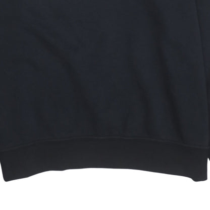 Nike Womens Black Medium Pullover Sweatshirt Cotton Blend Logo Print