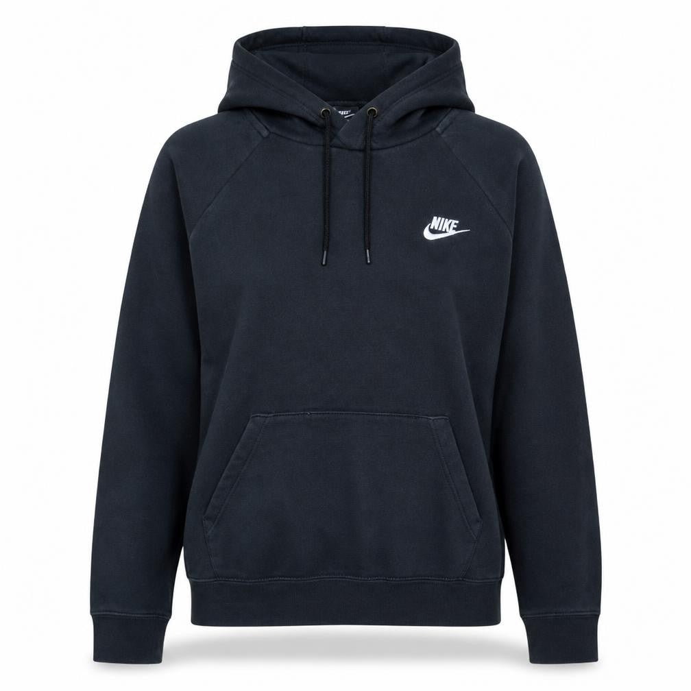 Nike Womens Black Medium Pullover Hoodie Sweatshirt Cotton Blend