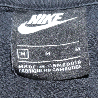 Nike Womens Black Medium Pullover Hoodie Sweatshirt Cotton Blend