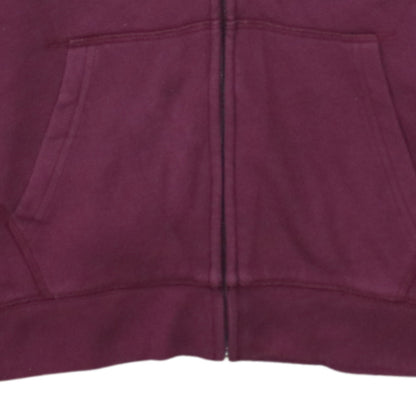 Victoria's Secret PINK Women's Burgundy & White Full Zip Hoodie Size S