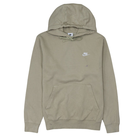 Nike Women’s Beige Pullover Hoodie Small Logo Cotton Blend