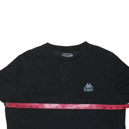 Kappa Men's Black Small Crew Neck Pullover Sweatshirt