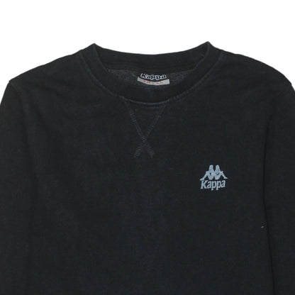 Kappa Men's Black Small Crew Neck Pullover Sweatshirt