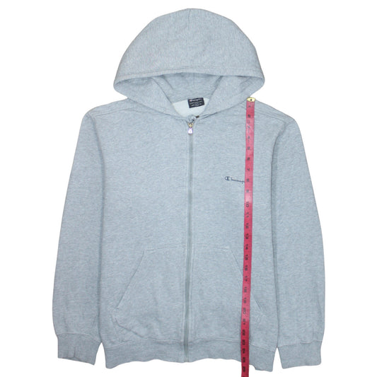 Champion Men's Grey Full Zip Hoodie L Fleece Sweatshirt