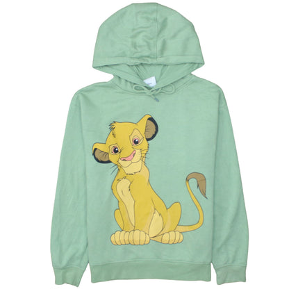 Disney Women Green Simba Pullover Hoodie Small UK 10-12 Casual
