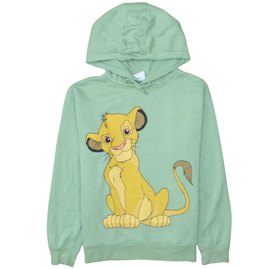 Disney Women Green Simba Pullover Hoodie Small UK 10-12 Casual