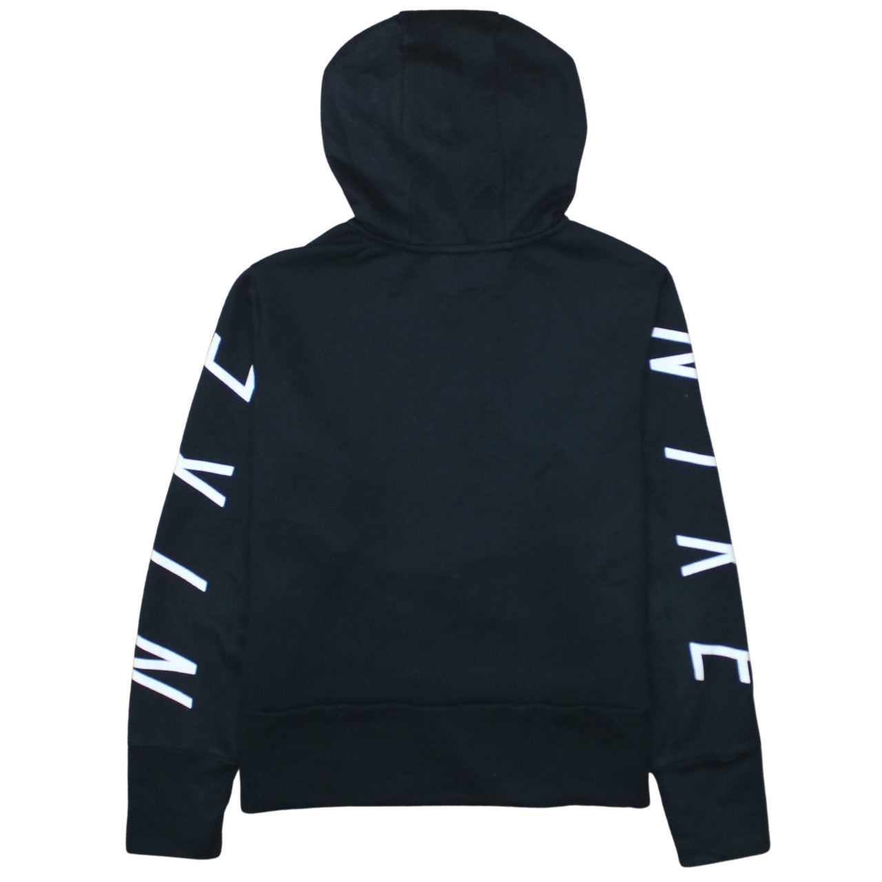 Nike Womens Black Dri-FIT Pullover Hoodie Medium Logo Sleeve Detail