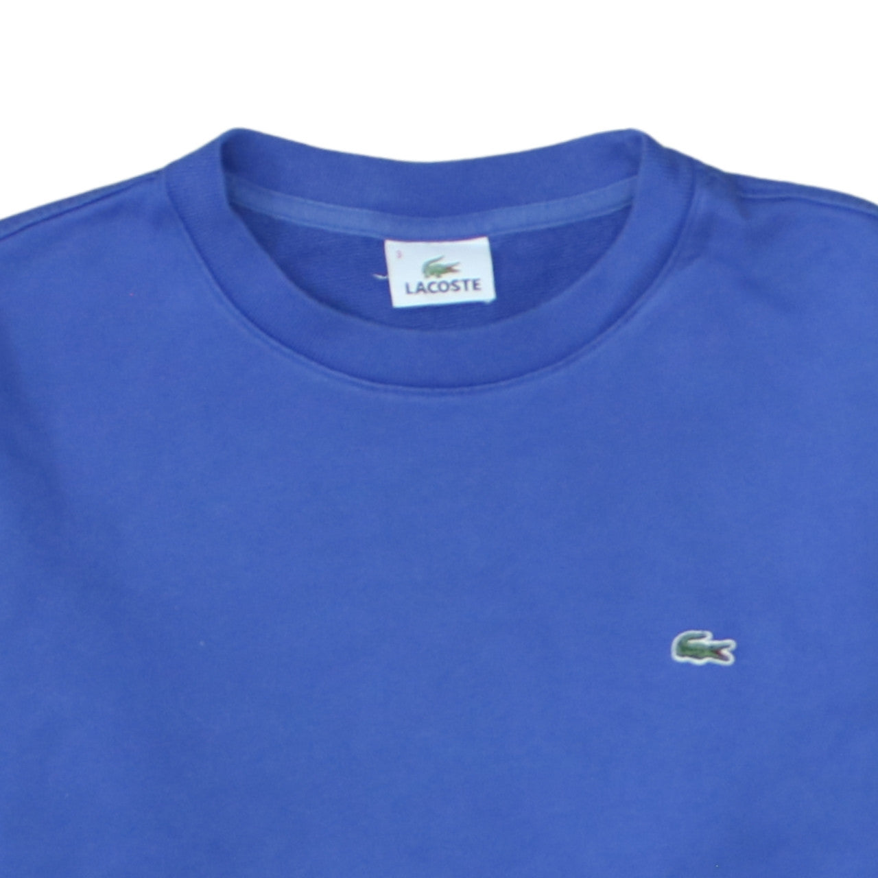 Lacoste Men's Blue Crew Neck Cotton Sweatshirt Size S Regular Fit