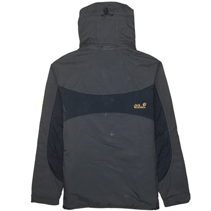 Jack Wolfskin Men's Grey Hooded Waterproof Parka Jacket L 42in