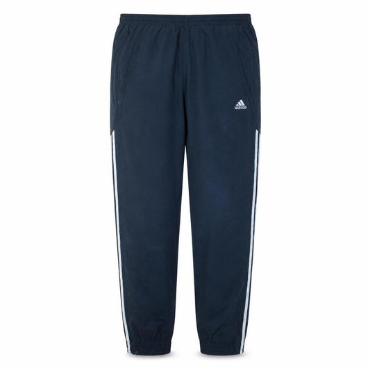 Front view of Adidas Men's Black M Regular Fit Sweatpants with Stripes
