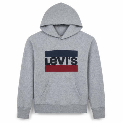 Levi's Grey XS Pullover Hoodie Teens Graphic Logo Sweatshirt