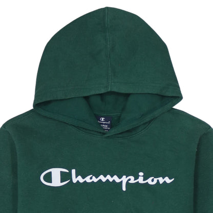 Champion Boys Green XL Hoodie 13-14 Years Pullover Cotton Blend Logo