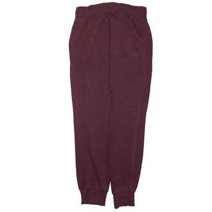 Adidas Women Burgundy Sweatpants Small 8-10 Joggers Drawstring Pockets