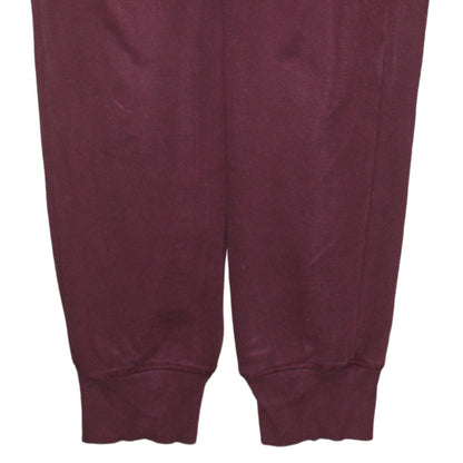 Adidas Women Burgundy Sweatpants Small 8-10 Joggers Drawstring Pockets