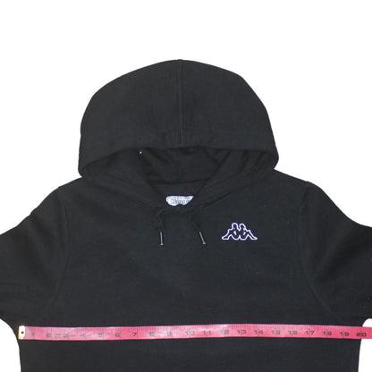 Kappa Men's Black Medium Pullover Hoodie Embroidered Logo