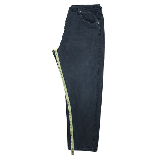 Wrangler Men's Black Relaxed Fit Denim Jeans 42x30 Straight Leg