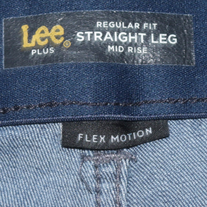 Lee Women’s Blue Flex Motion Straight Leg Petite Jeans Size 22W