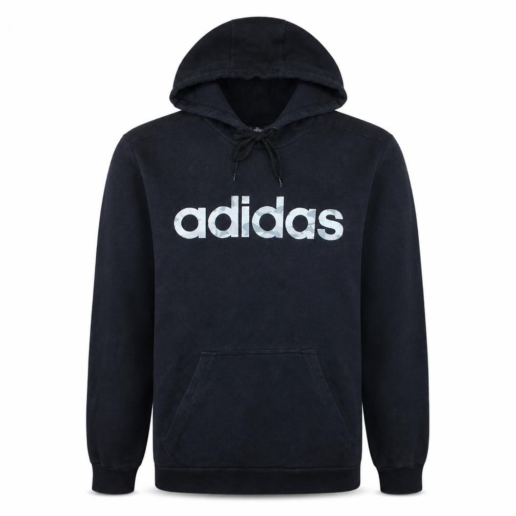 adidas Men's Black Pullover Hoodie S Regular Fit Graphic Sportswear
