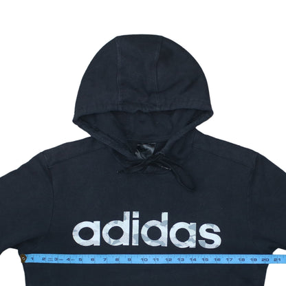 adidas Men's Black Pullover Hoodie S Regular Fit Graphic Sportswear
