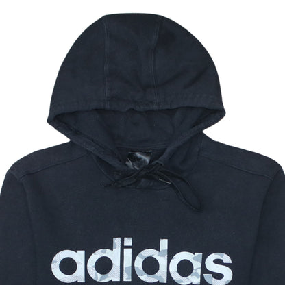 adidas Men's Black Pullover Hoodie S Regular Fit Graphic Sportswear