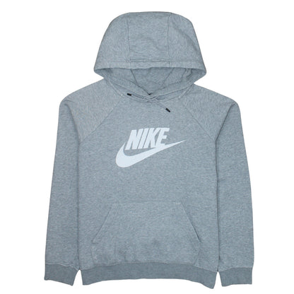 Nike Men's Grey Pullover Hoodie Medium Regular Fit Logo Sweatshirt