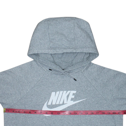 Nike Men's Grey Pullover Hoodie Medium Regular Fit Logo Sweatshirt