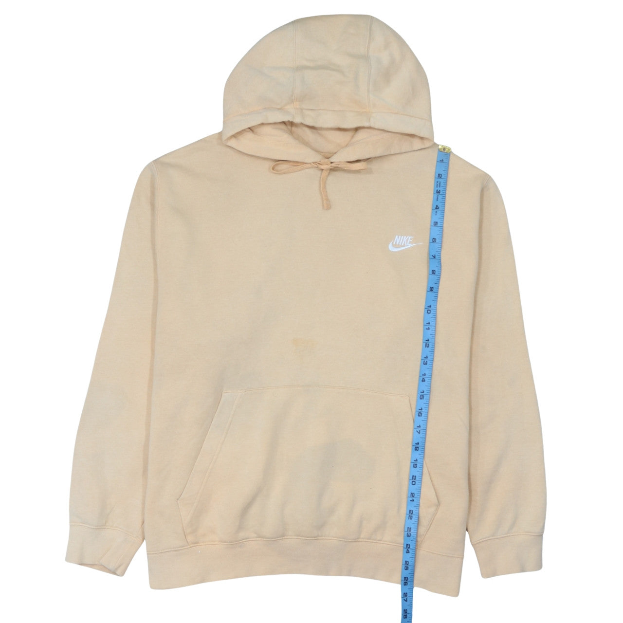 Nike Women Beige Pullover Hoodie XL Cotton Blend Casual Hoodie