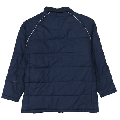 adidas Boys Blue Puffer Jacket 16 Years Winter Mid-Length Quilted Coat