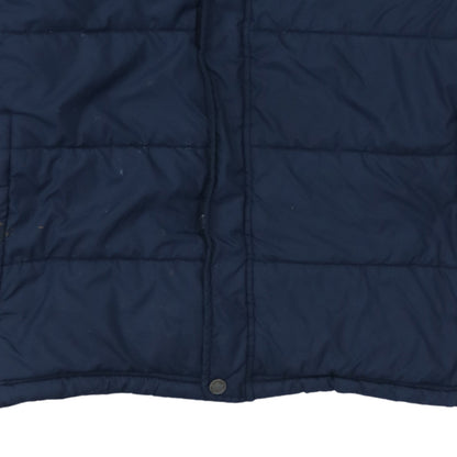 adidas Boys Blue Puffer Jacket 16 Years Winter Mid-Length Quilted Coat