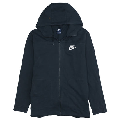 Nike Men's Black XL Full Zip Hoodie Cotton Blend Sportswear
