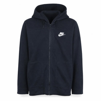 Nike Men's Black XL Full Zip Hoodie Cotton Blend Sportswear