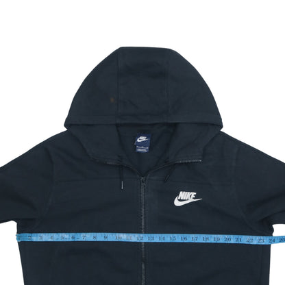 Nike Men's Black XL Full Zip Hoodie Cotton Blend Sportswear