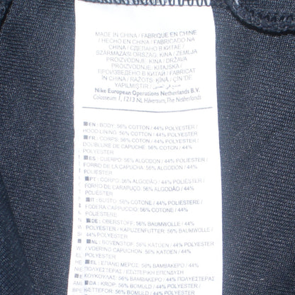 Nike Men's Black XL Full Zip Hoodie Cotton Blend Sportswear